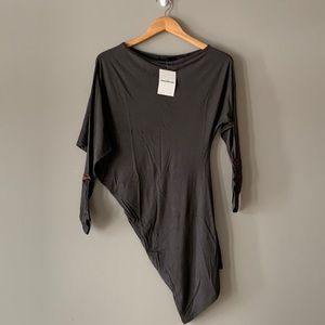 NWT stretchy asymmetrical batwing top